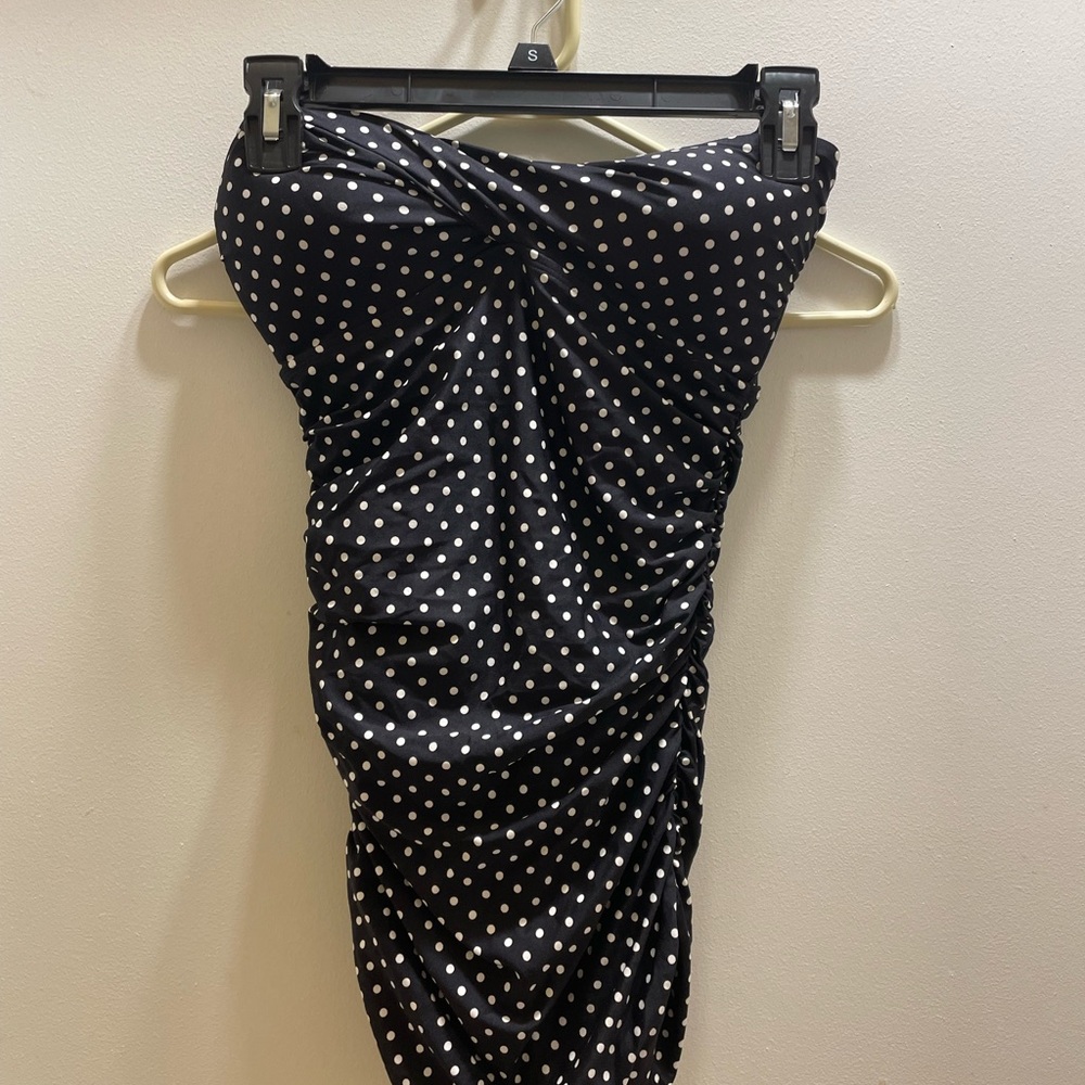XS Black and White Polka Dot swimsuit